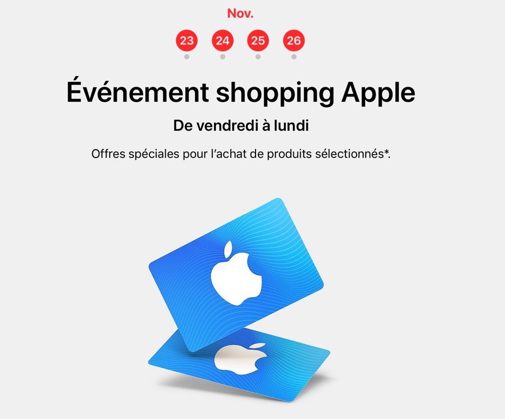 Black Friday : Apple offre des cartes iTunes et App Store pour son  événement shopping
