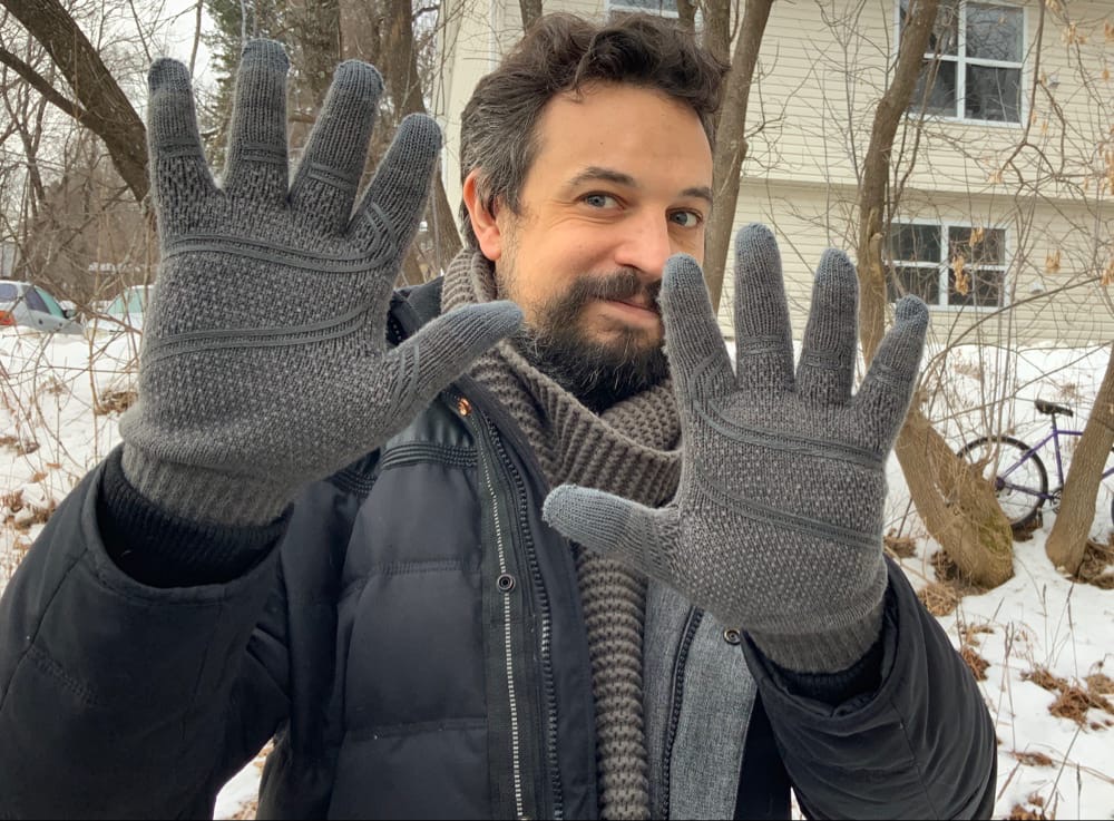 Protection des mains hiver: Gant cuir chaud, tactile - MONTBLANC