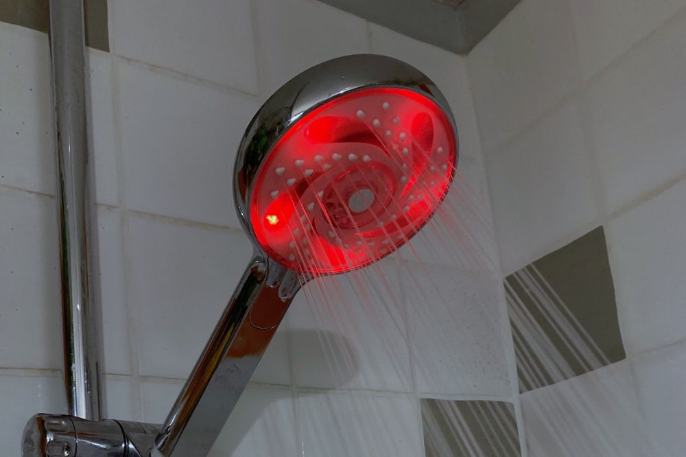 Pomme de douche lumineuse LED indicateur de température Rond
