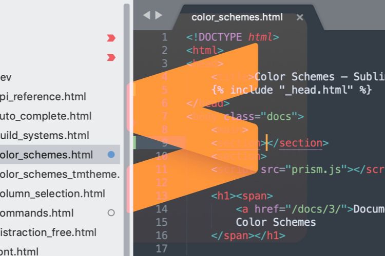 sublime text 3 folders sidebar