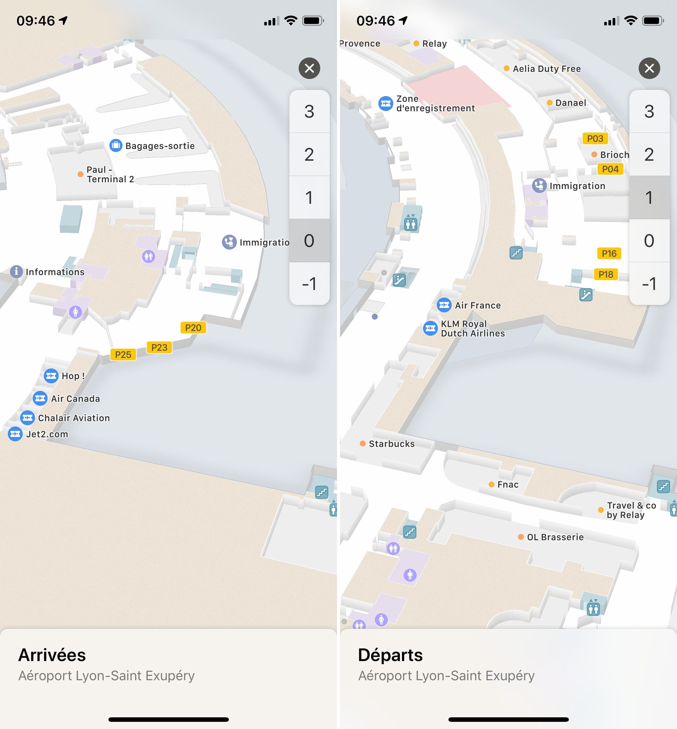 L’aéroport de Lyon affiche son plan intérieur dans Plans iGeneration