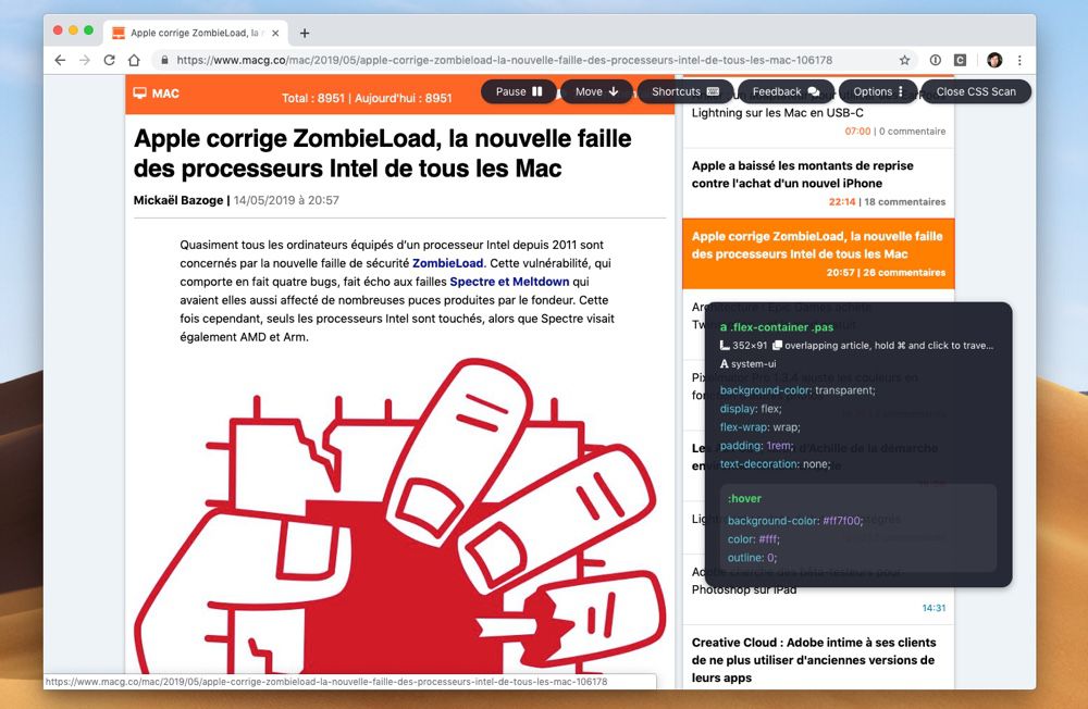 Css Scan Simplifie Lanalyse Du Style Des Sites Dans Chrome