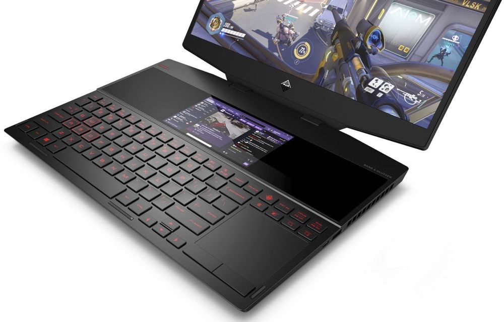 HP présente un Laptop Gaming équipé d'un second écran, intégré au dessus du  clavier