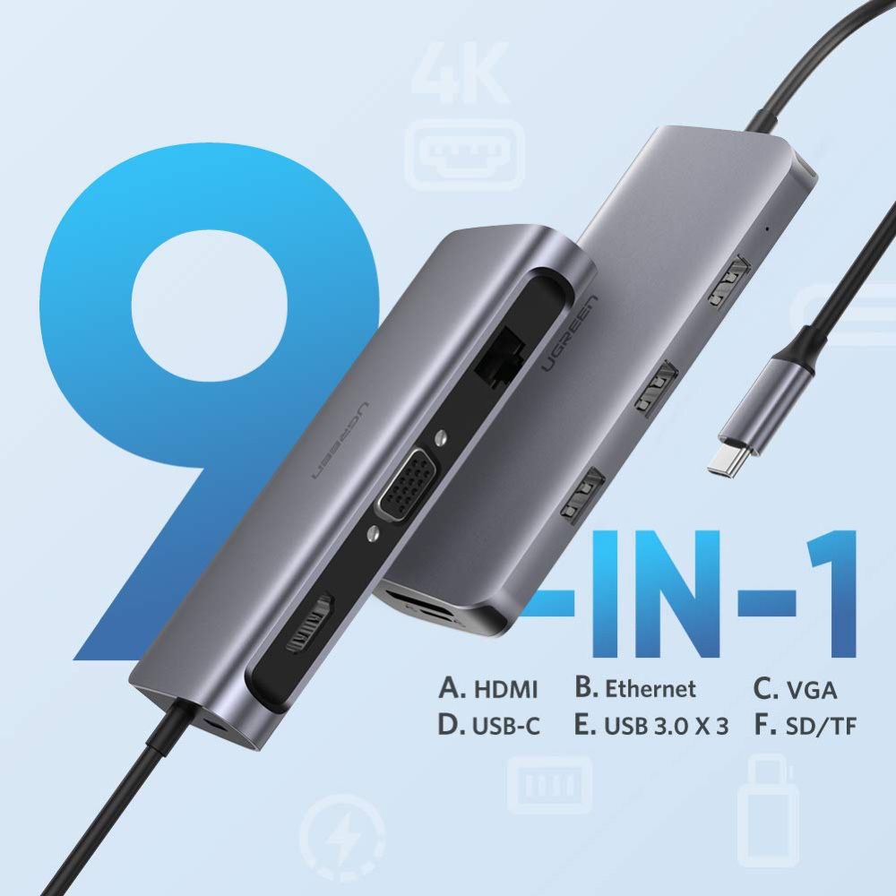 Hub USB-C 3 ports, lecteur SD - 10 Gbps - Hubs USB-C