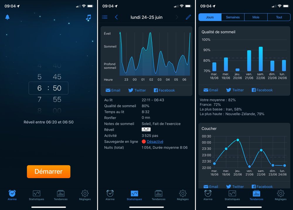 Le tracker de sommeil analyse la qualité du repos