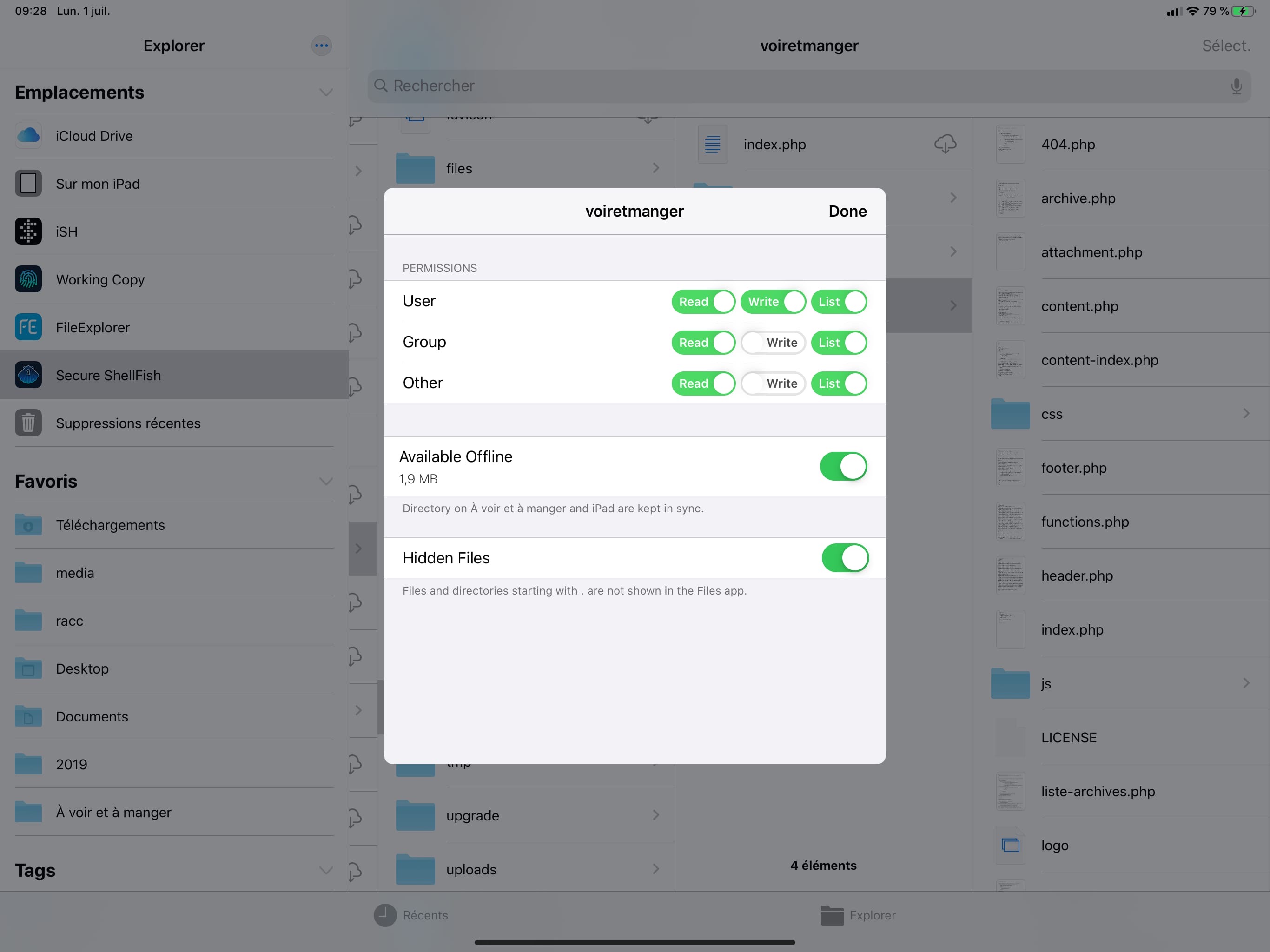 Secure ShellFish intègre les serveurs distants dans l’app Fichiers ...
