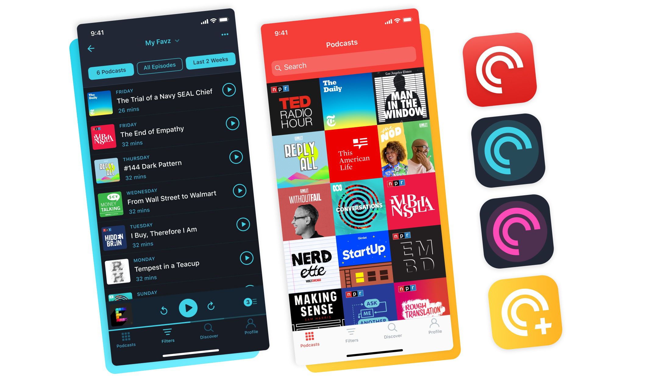 Pocket Casts les apps mobiles en partie gratuites, abonnement pour le