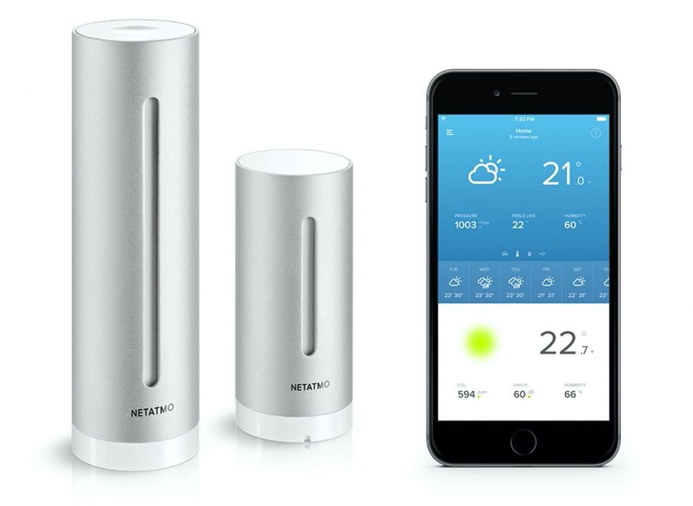 Netatmo - Station météo wifi compatible Android, iOS, App Apple Maison  (HomeKit) et Amzon Alexa 