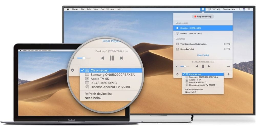 stille Midler Spændende JustStream diffuse l'écran du Mac sur le Chromecast et des téléviseurs |  MacGeneration