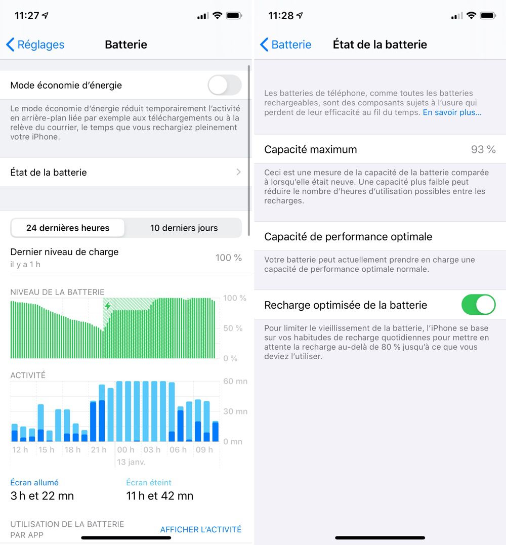 iOS 13 : les options à (laisser) activer pour profiter de la recharge  optimisée | iGeneration