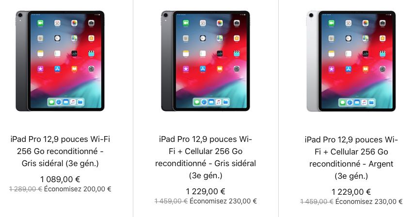 Refurb : les iPad Pro 12,9 sont au complet dès 949 €