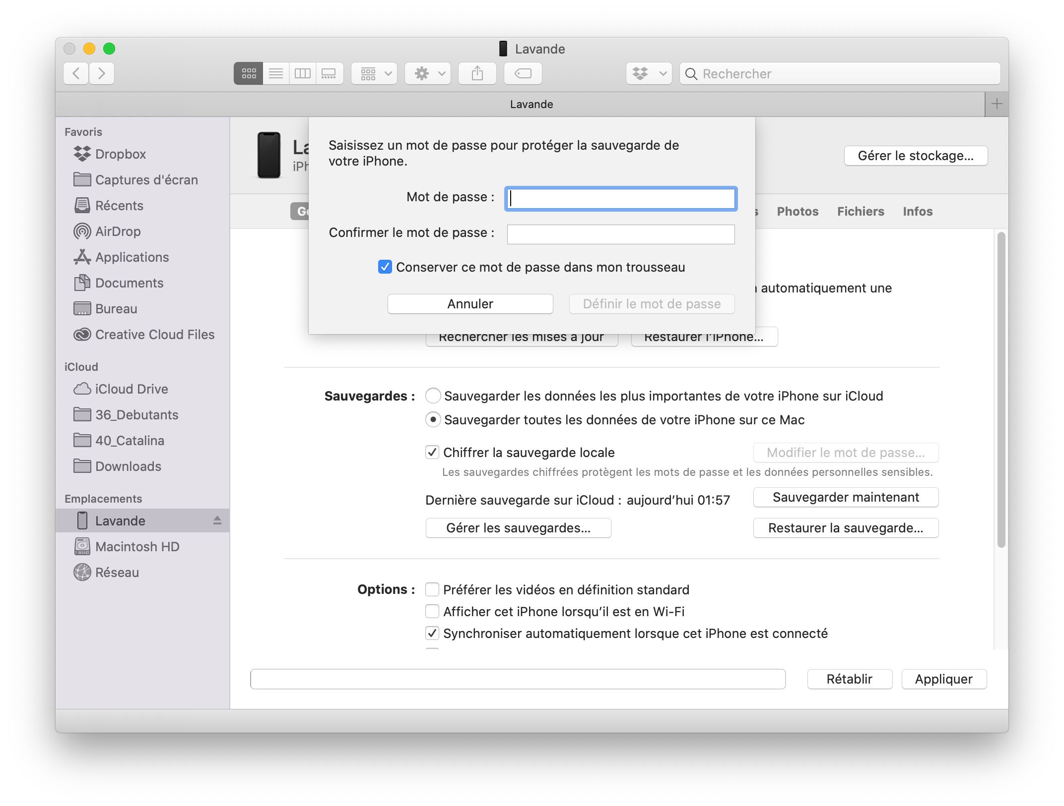 Comment réaliser une sauvegarde chiffrée de votre iPhone ou de votre