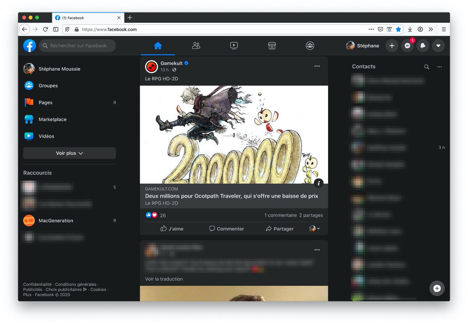 Facebook déploie sa nouvelle interface sur le web  MacGeneration