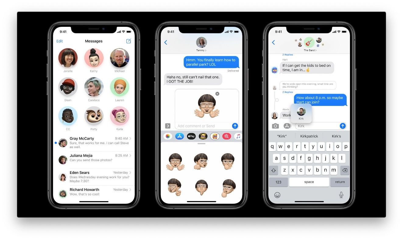 iOS 14 Messages amélioré pour les discussions de groupe iGeneration