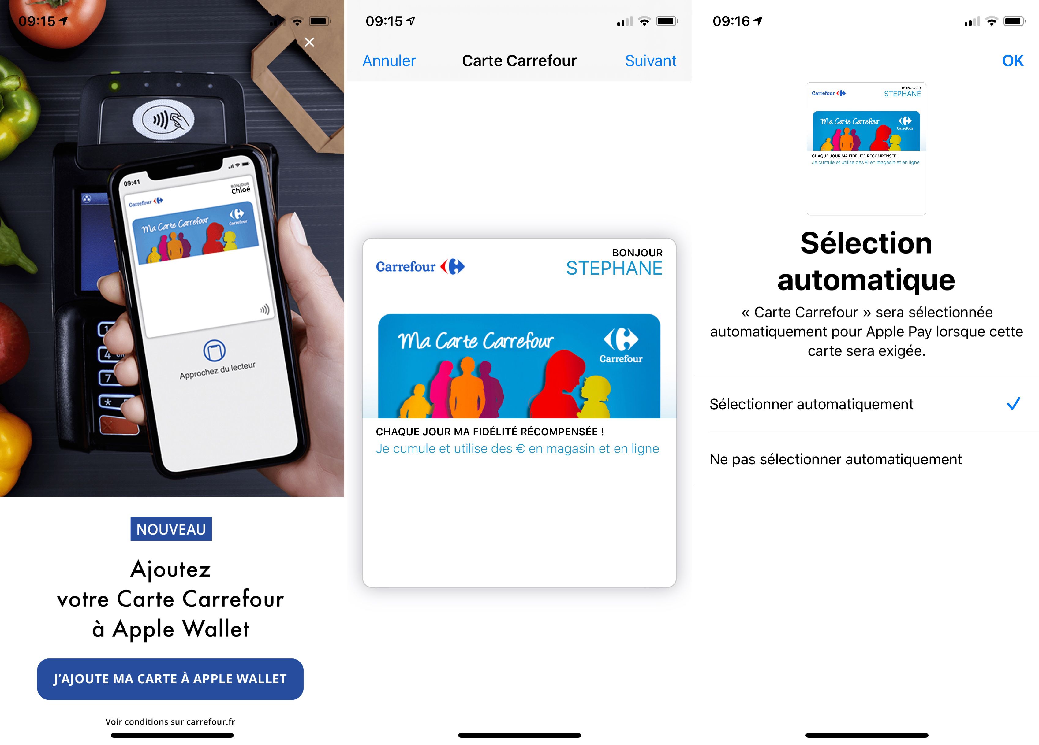 Wallet la carte de fidélité Carrefour exploite la NFC, une première