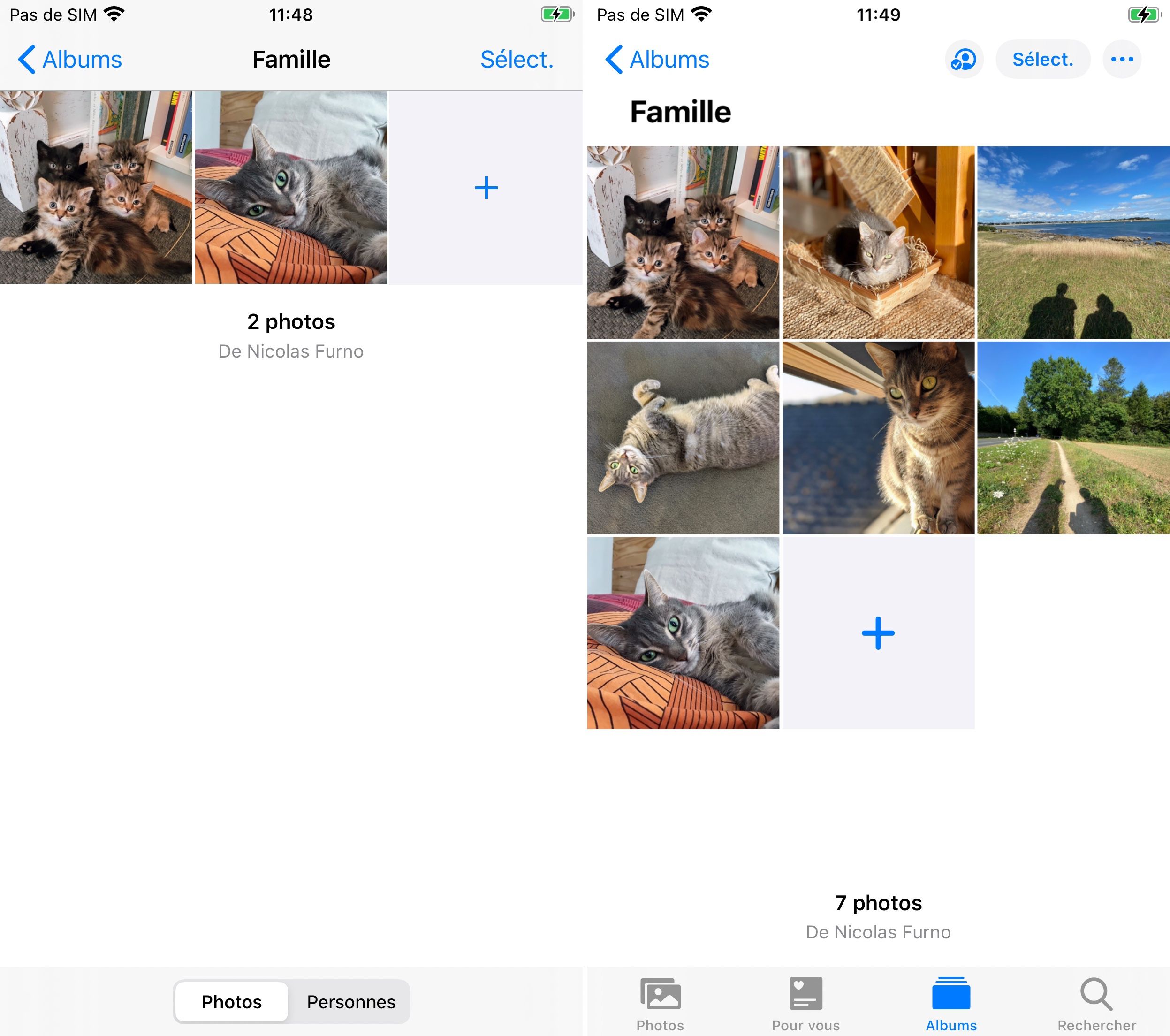 iOS 14 ajoute des options utiles pour les albums photo partagés