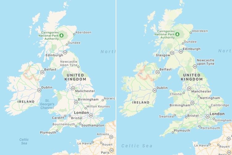Les Nouvelles Cartes De Plans Apparaissent Au Royaume Uni Et En Irlande Igeneration