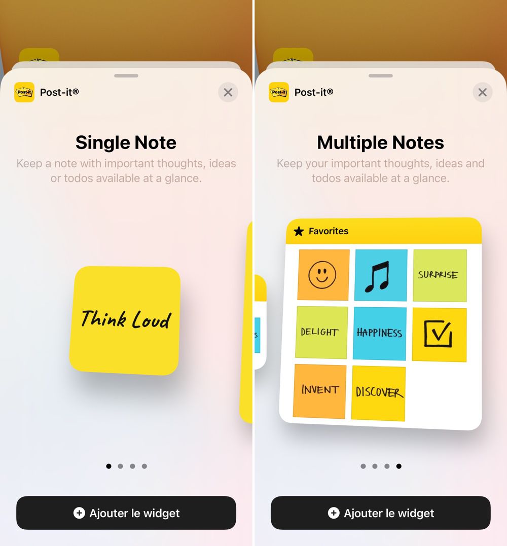 L'app Post-it transforme ses notes virtuelles en widgets