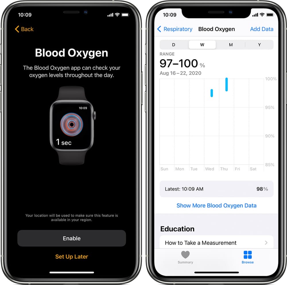 Mesurer les taux d'oxygène sanguin sur l'Apple Watch – Assistance Apple (CA)