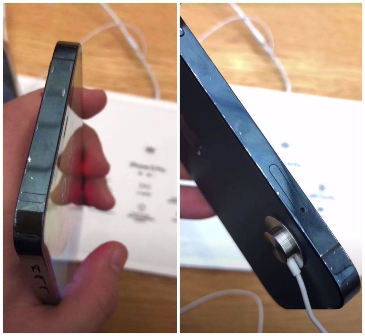 Les tranches de l'iPhone 12 noir se marquent aussi facilement que celles de  l'iPhone 5