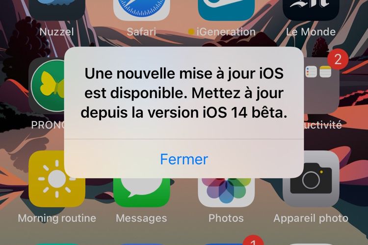 iOS 14 bêta et sa notification insistante - iGeneration