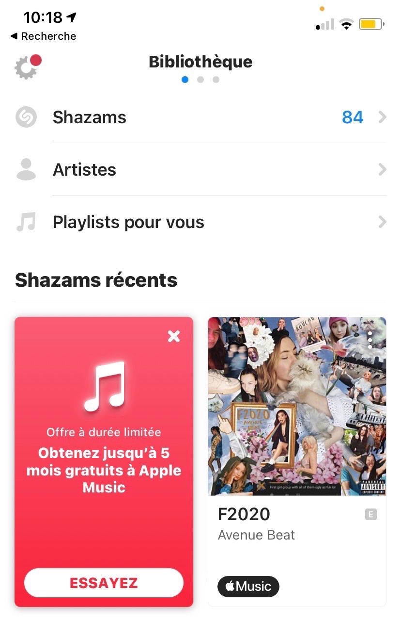 Shazam permet d'obtenir 5 mois d'Apple Music gratuits (6 mois via