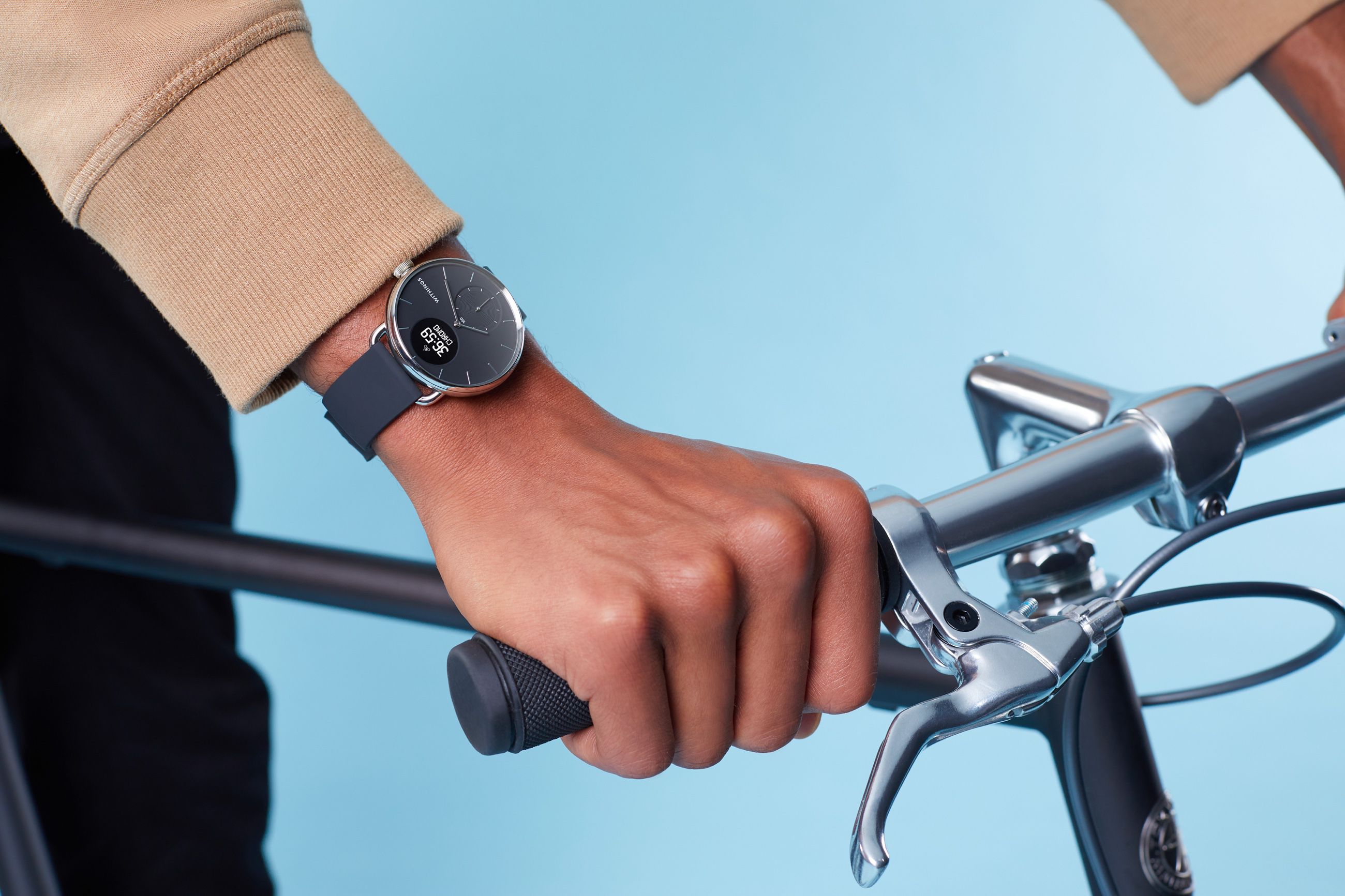 Montre De Santé Connectée Mixte Withings Scanwatch 2 - Wsw 242 White Bracelet Caoutchouc Gris Withings 3648121 203
