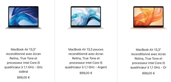 Refurb : MacBook Air Intel 2020 à 899 € et iMac 4K à 1 219 €