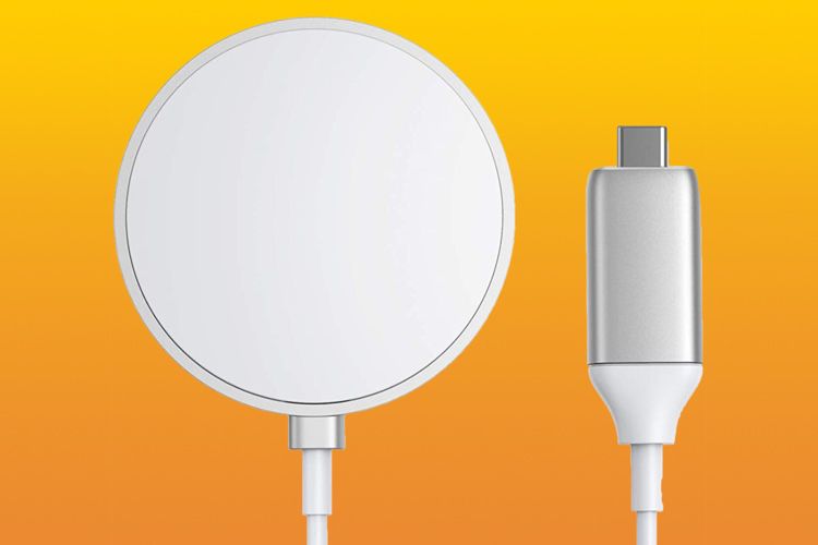 Chargeur MagSafe Apple Officiel 15W, Câble de Charge USB-C Intégré - Blanc