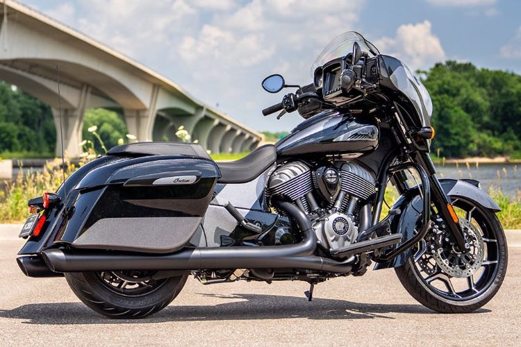 A 7 inch CarPlay screen in this Indian Motorcycle