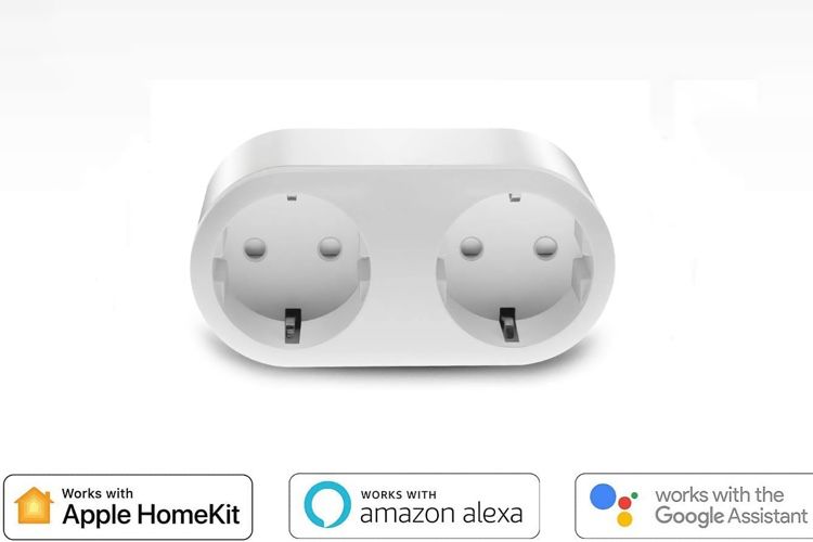 La double prise connectée compatible HomeKit, Google Assistant