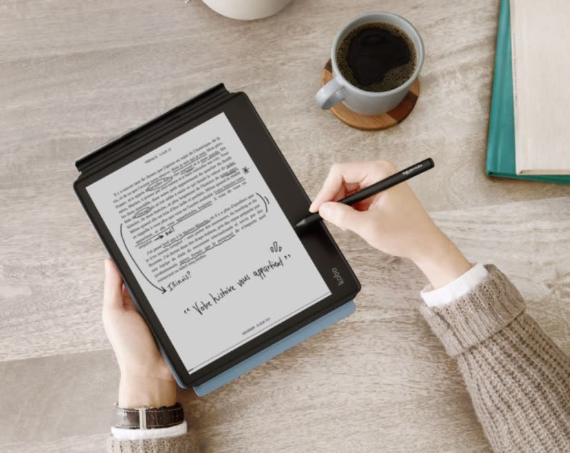 Liseuse Kobo Se Decharge Tres Vite Kobo présente sa nouvelle liseuse 10,3 pouces vendue avec un stylet