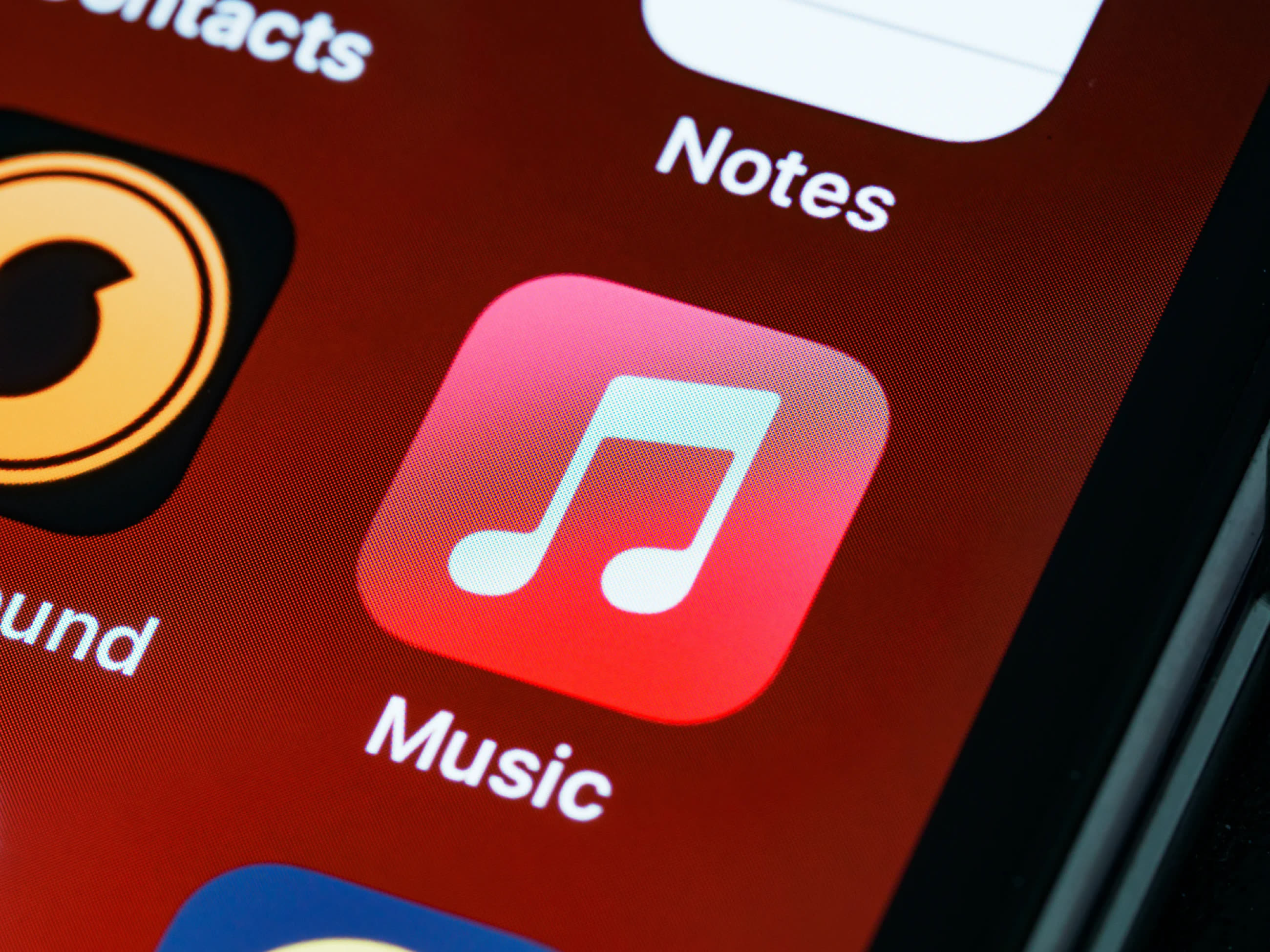 L’icône de l’application Musique sur un iPhone.