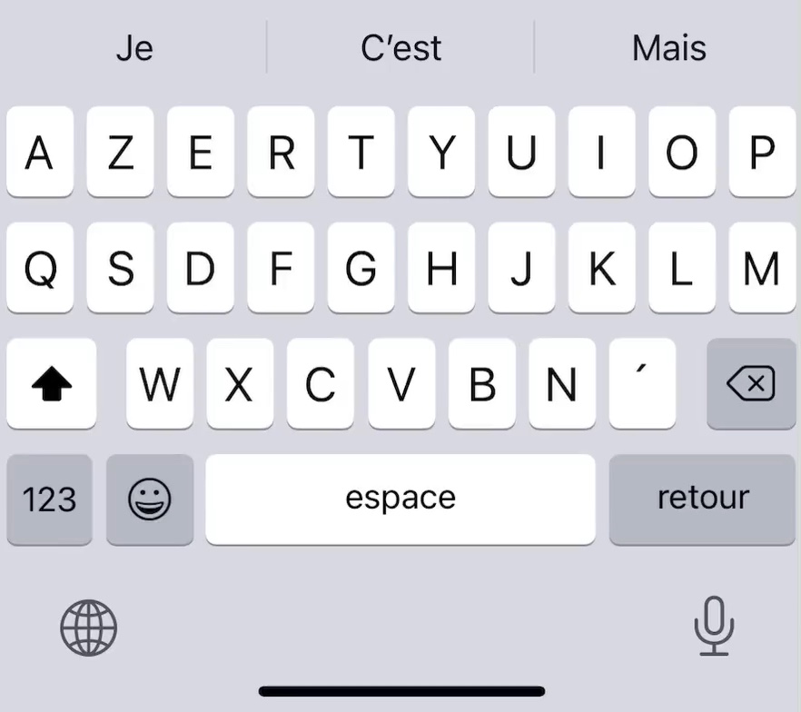 Le clavier d'iOS 10 change de langue à la volée