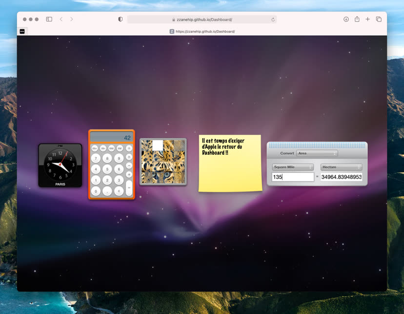 mac dashboard widgets note