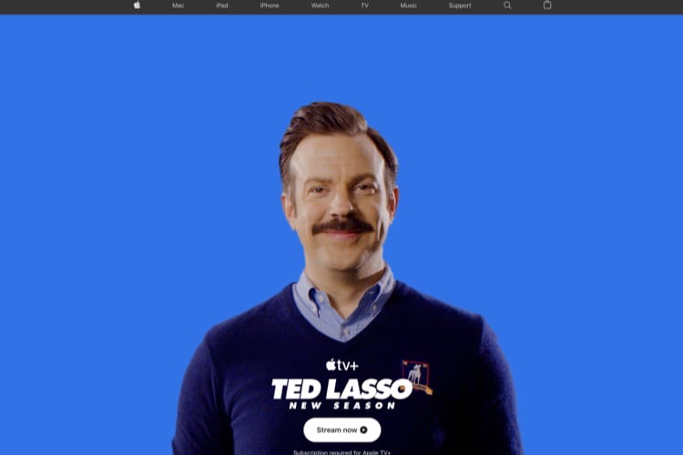 image en galerie : Apple.com célèbre le retour de Ted Lasso