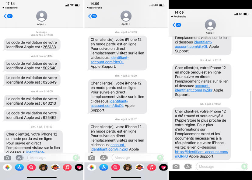 Dans Messages, il est facile de se faire passer pour Apple attention aux arnaques ! iGeneration