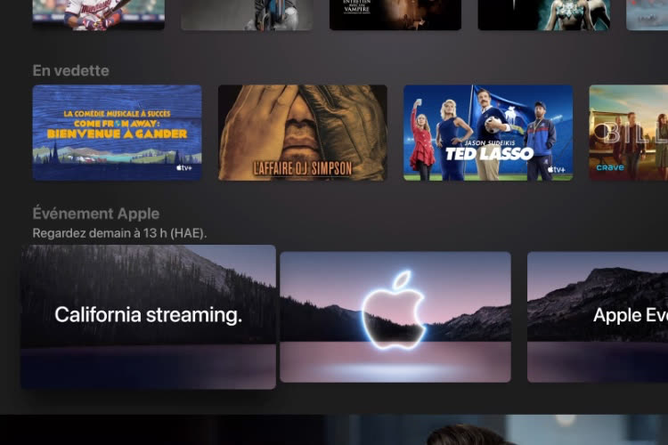 video en galerie : L'app Apple TV déjà prête pour « California Streaming »