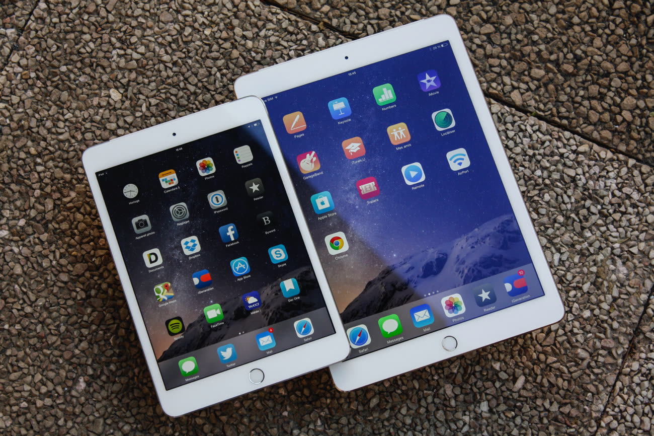 iPad Air 2, iPad Air, iPad mini 3, iPad mini 2 : comment choisir