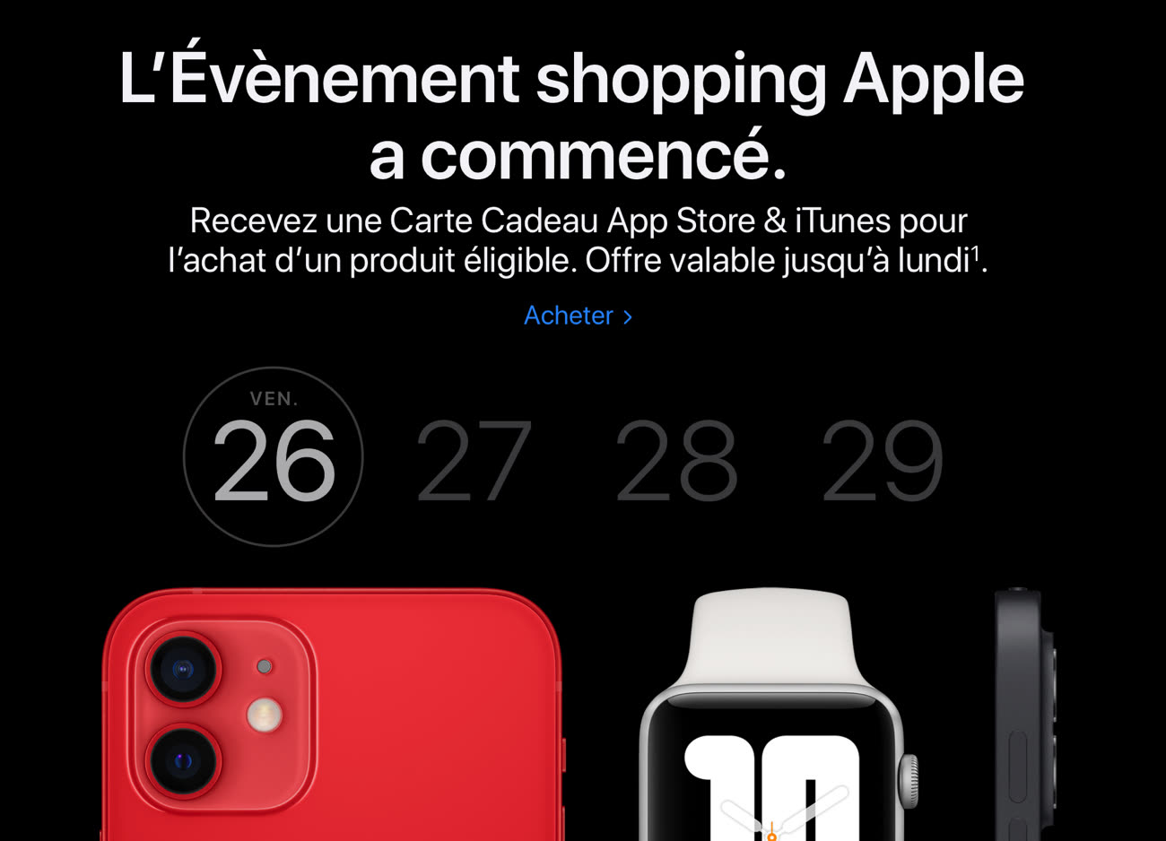 Carte AppleStore/iTunes de CHF 100.