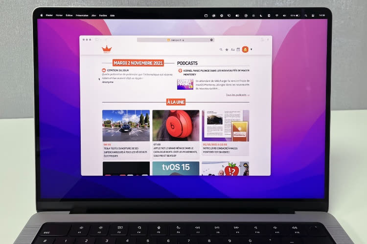 La nouvelle version de Safari TP file à 120 Hz sur les nouveaux MacBook Pro