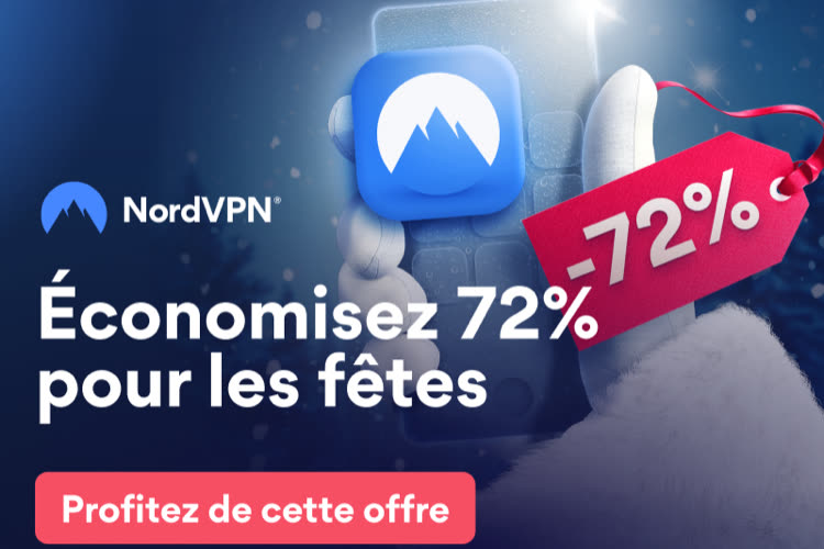 Offre Noël NordVPN : -69% de remise et carte cadeau  jusqu'à 30€  offerte