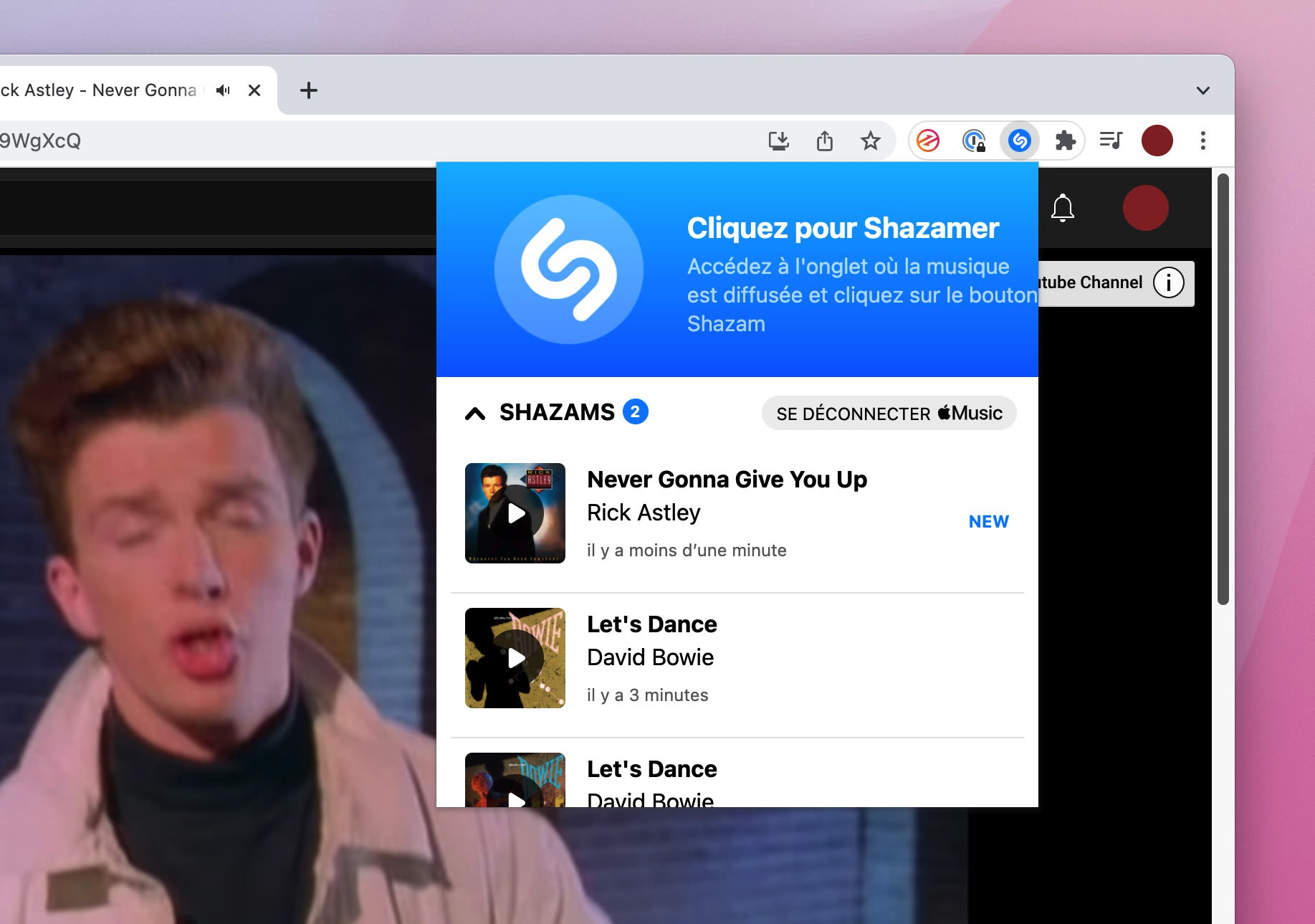 Shazam disponible sous la forme d'une extension Chrome | MacGeneration