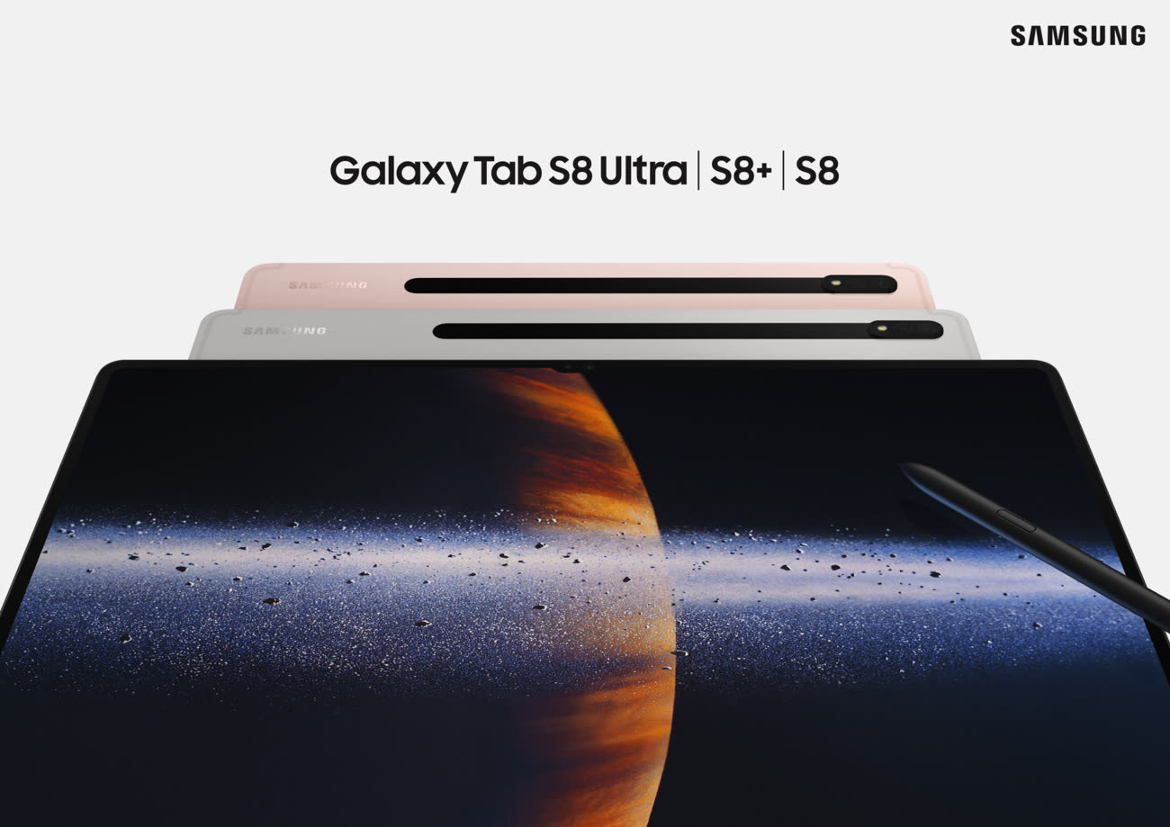 Étui avec clavier pour Samsung Galaxy Tab S8 Ultra 14,8 2022 - Clavier  couleur mignon rond sans fil détachable avec porte-stylet - Bleu (MistyBlue)