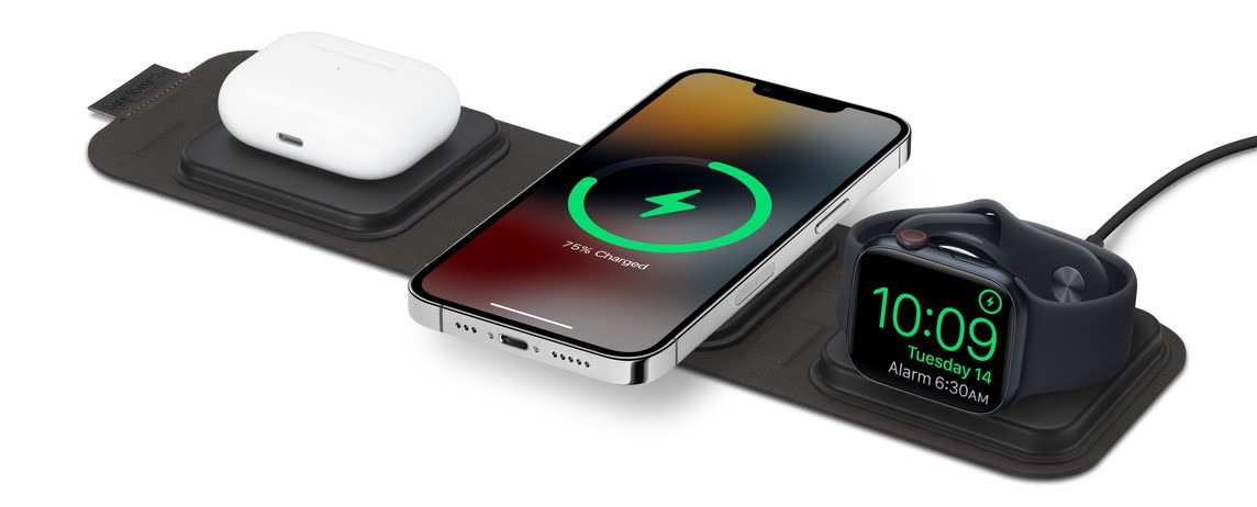 Magsafe 3-en-1 Support de charge sans fil Station de charge sans fil rapide  pour Apple Watch, Iphone Series, Airpods Plusieurs appareils