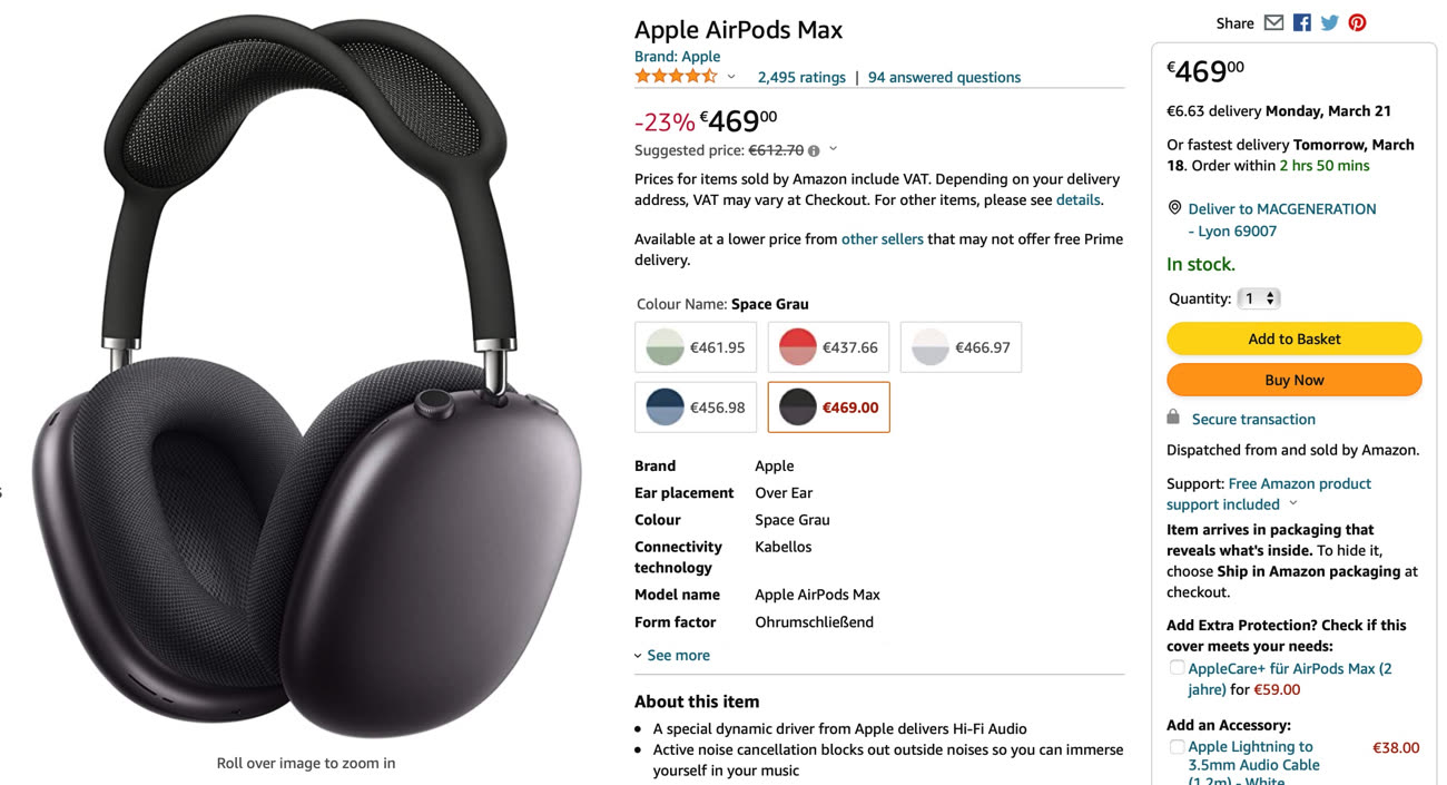 Apple devrait vendre ce support pour AirPods Max destiné aux Apple Store