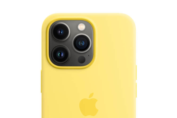 Coque en silicone avec MagSafe pour iPhone 13 Pro Max Bleu brume