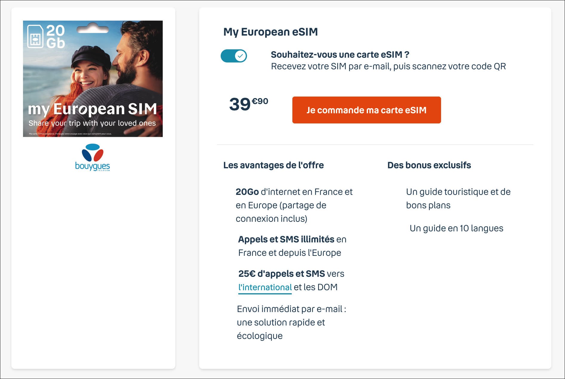 Bouygues Telecom Lance Un Forfait Prépayé 20 Go ESIM à 39,90 € Pour Les ...