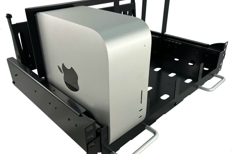 Des racks sur-mesure prêts à recevoir le Mac Studio