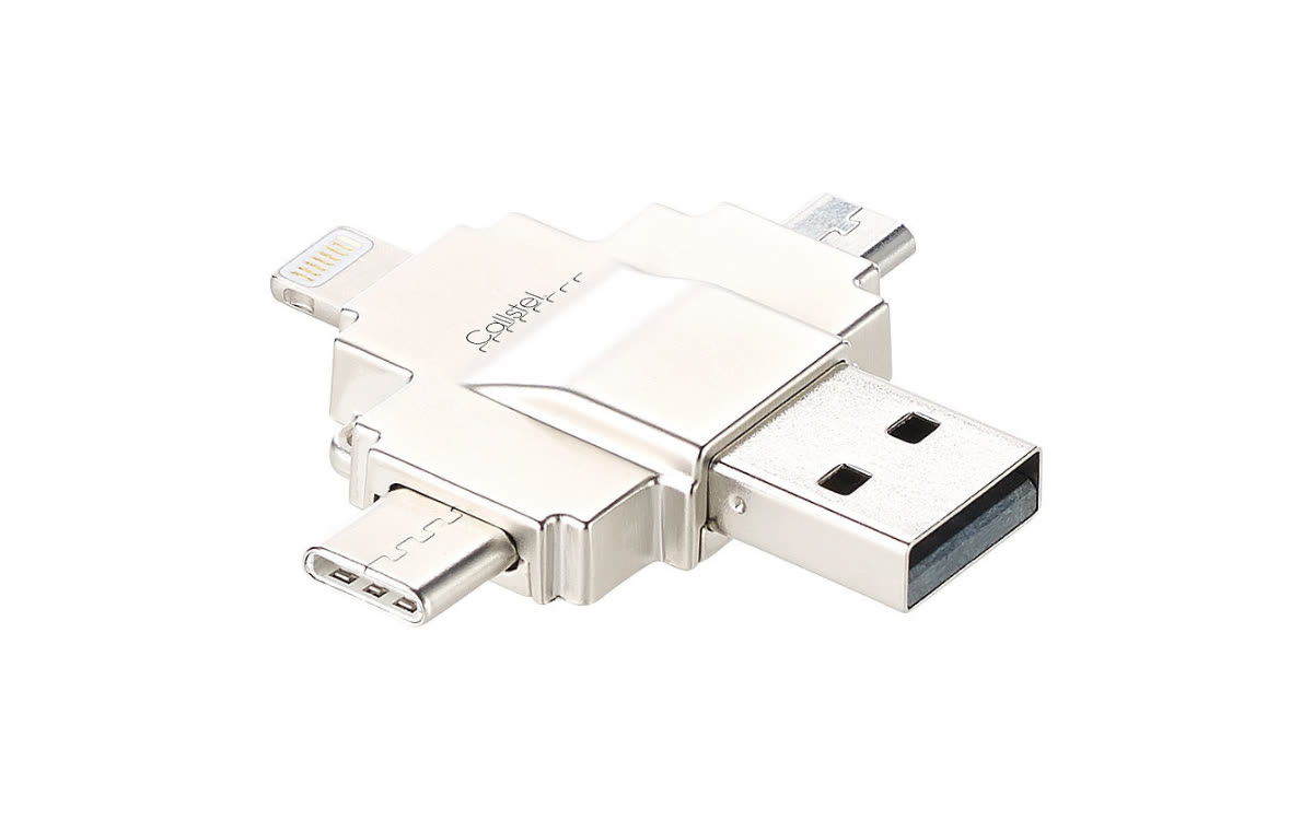 Ce lecteur avec connecteurs Lightning, micro-USB, USB-C et USB 2.0 est à 19  €📍